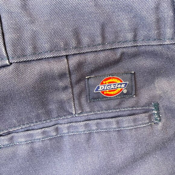 Dickies Mens Work Pants 44x30 Navy Blue Original Fit Flat-Front - Picture 10 of 13